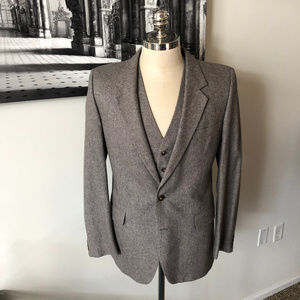 Yves Saint Laurent Brown 3pc Suit Vintage